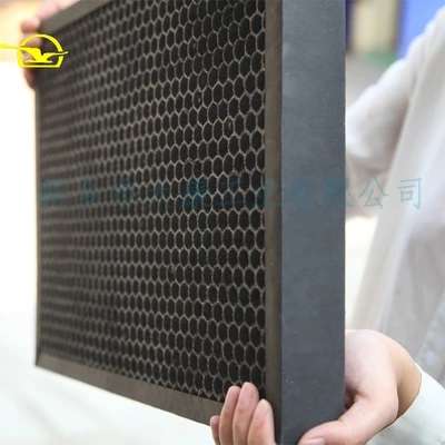 Cellular activated carbon degradation of formal dehyde plate frame activated carbon air filter